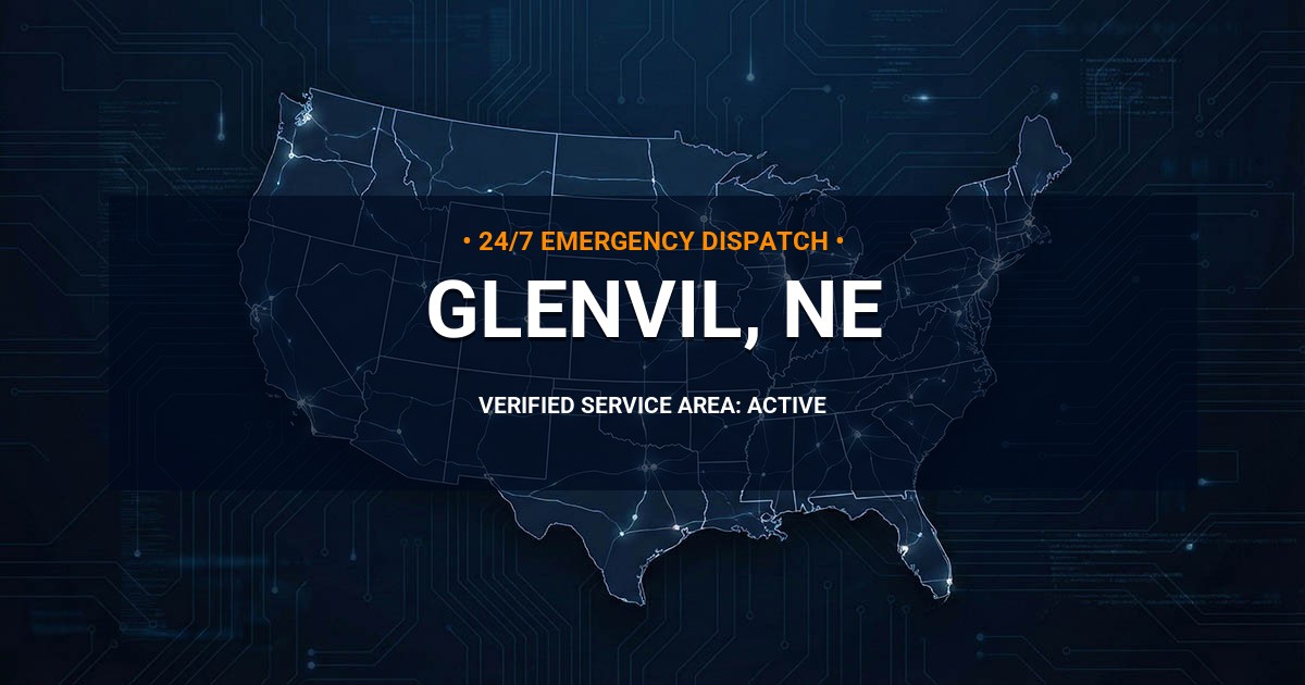 Emergency Plumbing Dispatch Map for Plumbing Services: Glenvil, NE