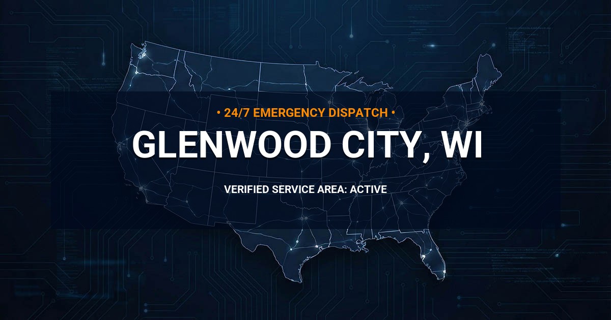 Emergency Plumbing Dispatch Map for Plumbing Services: Glenwood City, WI
