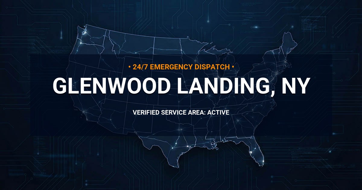 Emergency Plumbing Dispatch Map for Plumbing Services: Glenwood Landing, NY