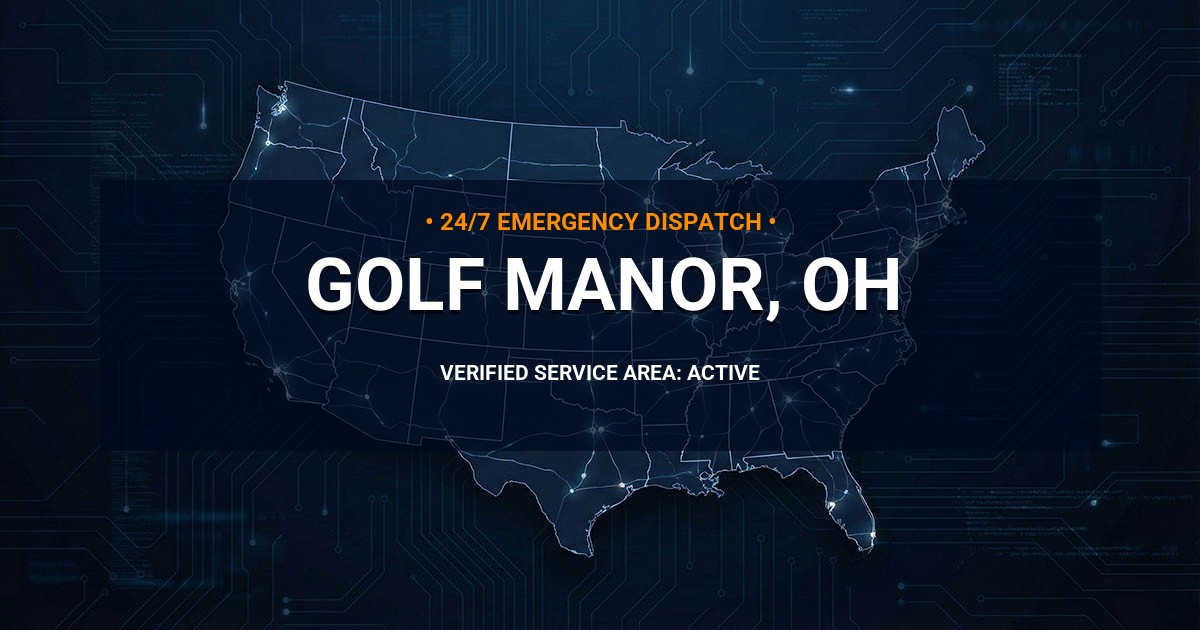 Emergency Plumbing Dispatch Map for Plumbing Services: Golf Manor, OH