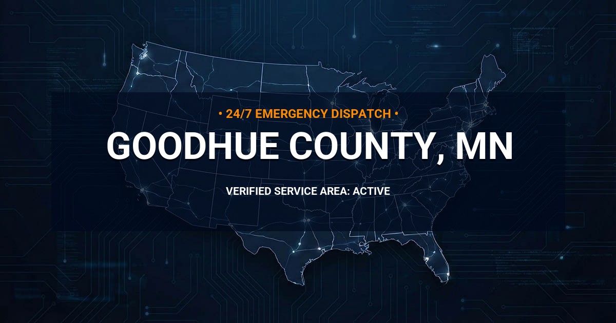 Emergency Plumbing Dispatch Map for Goodhue County Plumbing Logistics