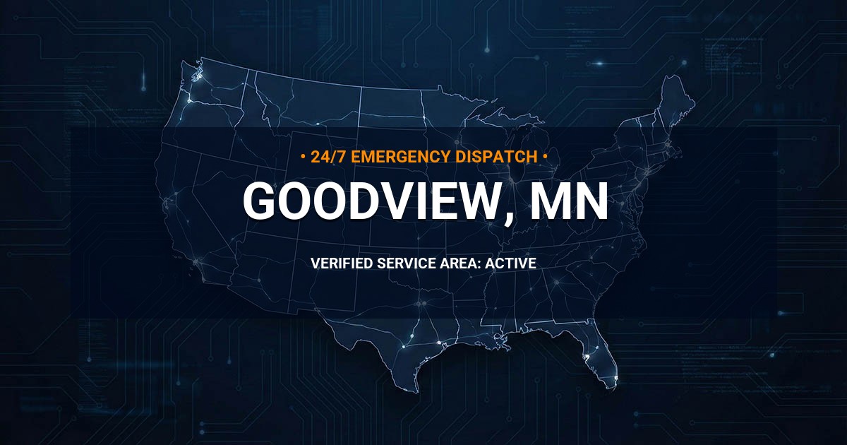 Emergency Plumbing Dispatch Map for Plumbing Services: Goodview, MN
