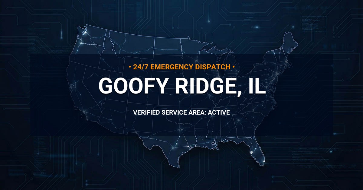 Emergency Plumbing Dispatch Map for Plumbing Services: Goofy Ridge, IL