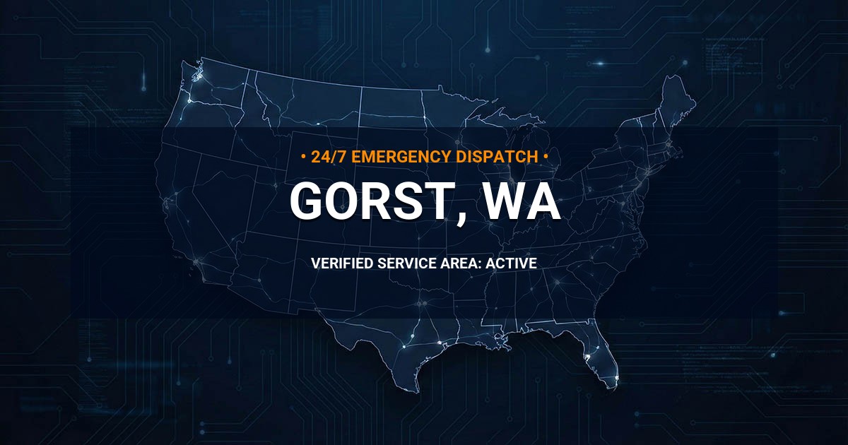 Emergency Plumbing Dispatch Map for Plumbing Services: Gorst, WA