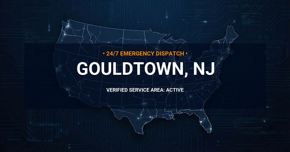 Emergency Plumbing Dispatch Map for Plumbing Services: Gouldtown, NJ