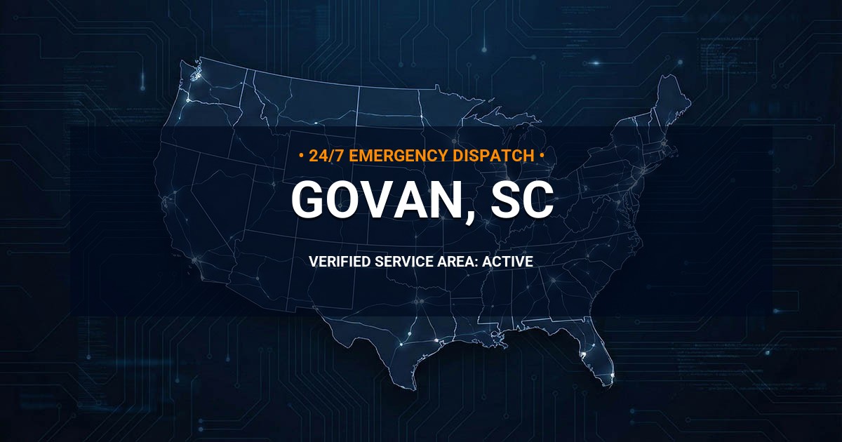 Emergency Plumbing Dispatch Map for Plumbing Services: Govan, SC