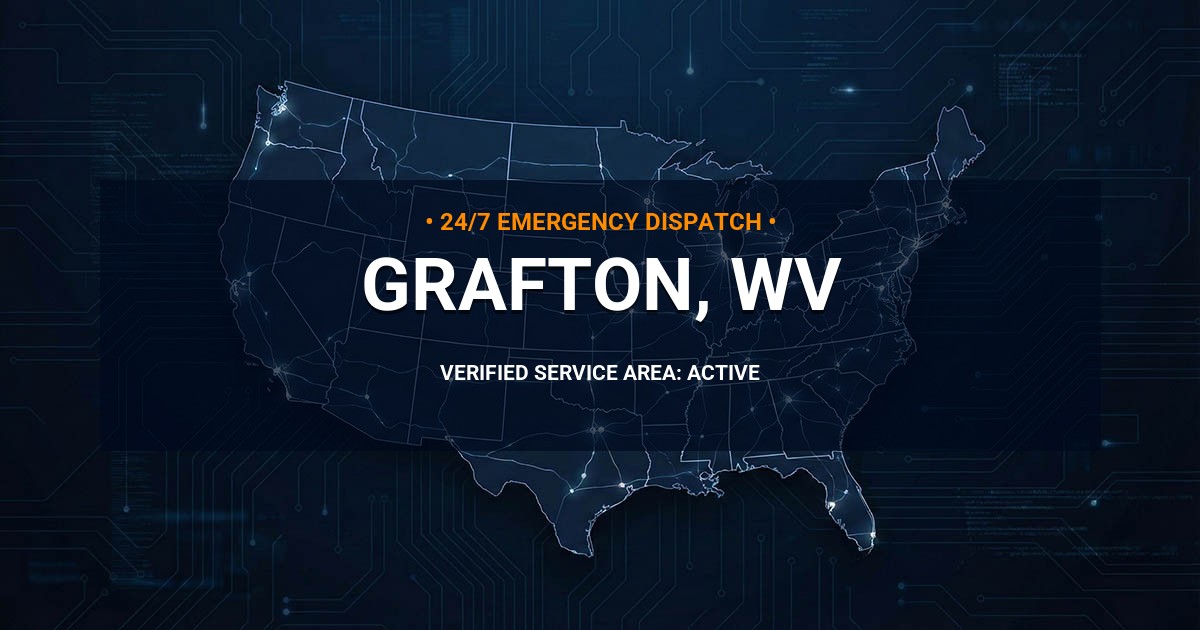 Emergency Plumbing Dispatch Map for Plumbing Services: Grafton, WV