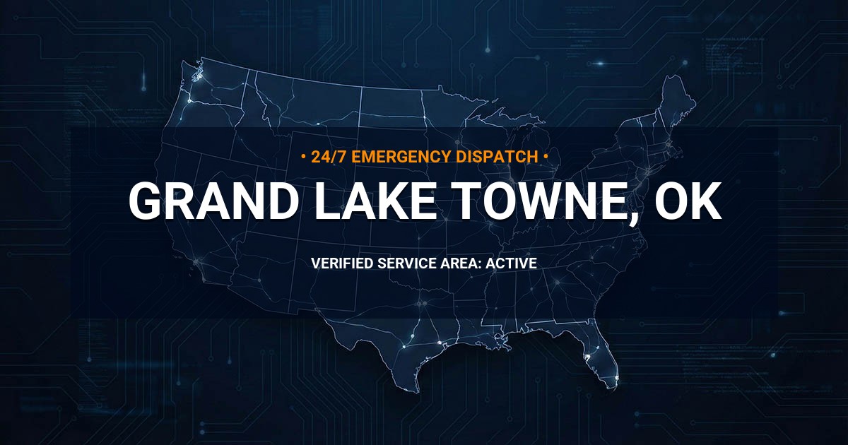 Emergency Plumbing Dispatch Map for Plumbing Services: Grand Lake Towne, OK