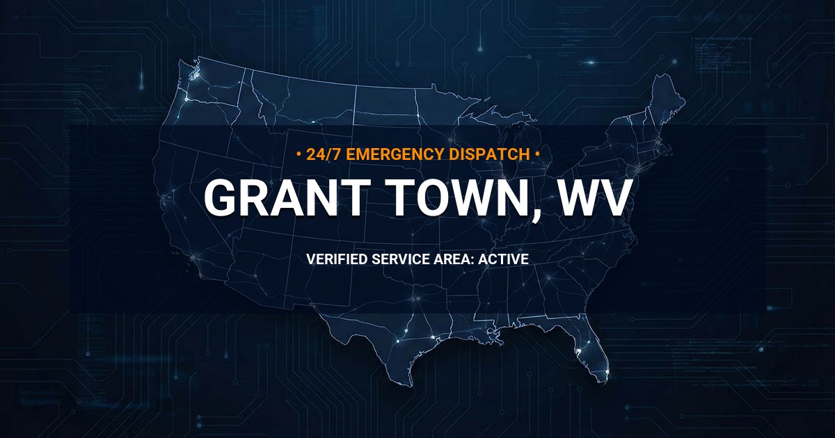 Emergency Plumbing Dispatch Map for Plumbing Services: Grant Town, WV