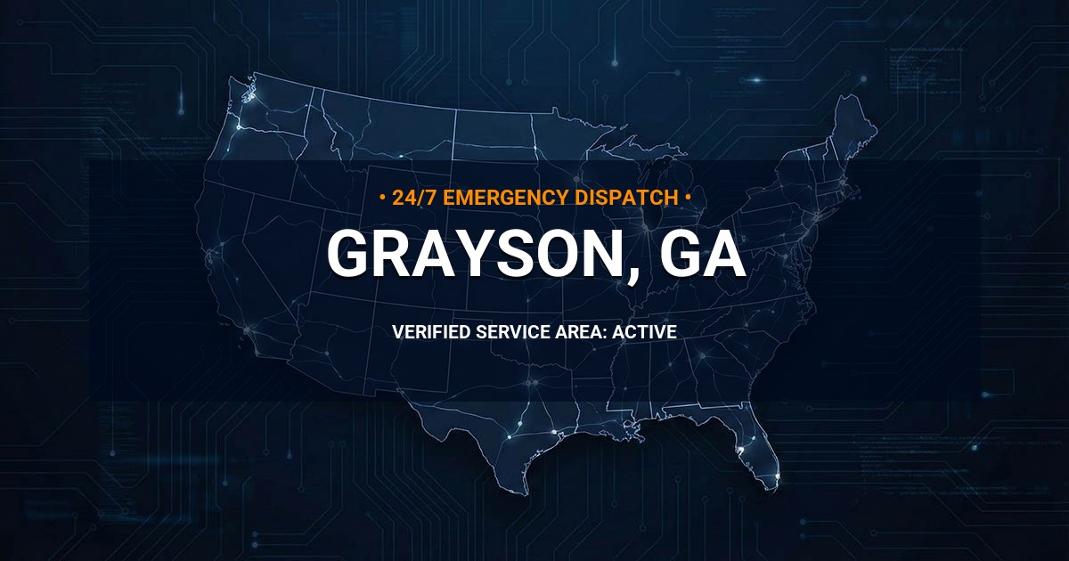 Emergency Plumbing Dispatch Map for Plumbing Services: Grayson, GA