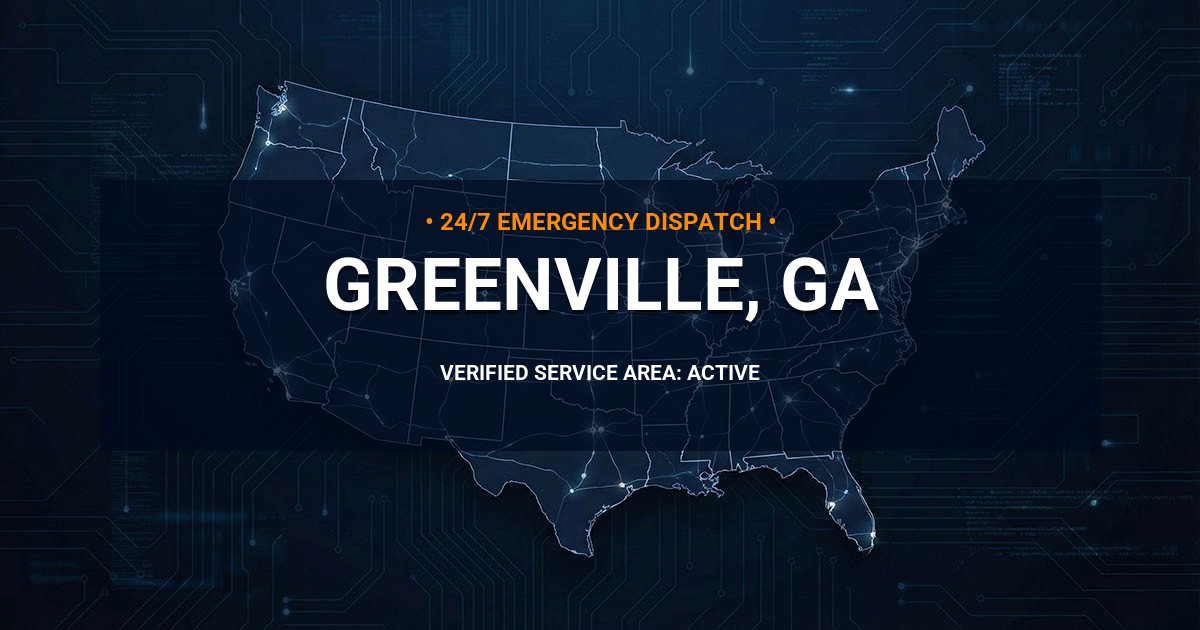 Emergency Plumbing Dispatch Map for Plumbing Services: Greenville, GA