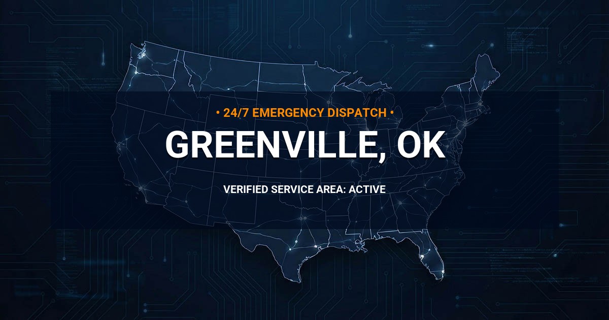 Emergency Plumbing Dispatch Map for Plumbing Services: Greenville, OK
