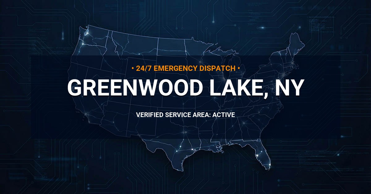 Emergency Plumbing Dispatch Map for Plumbing Services: Greenwood Lake, NY