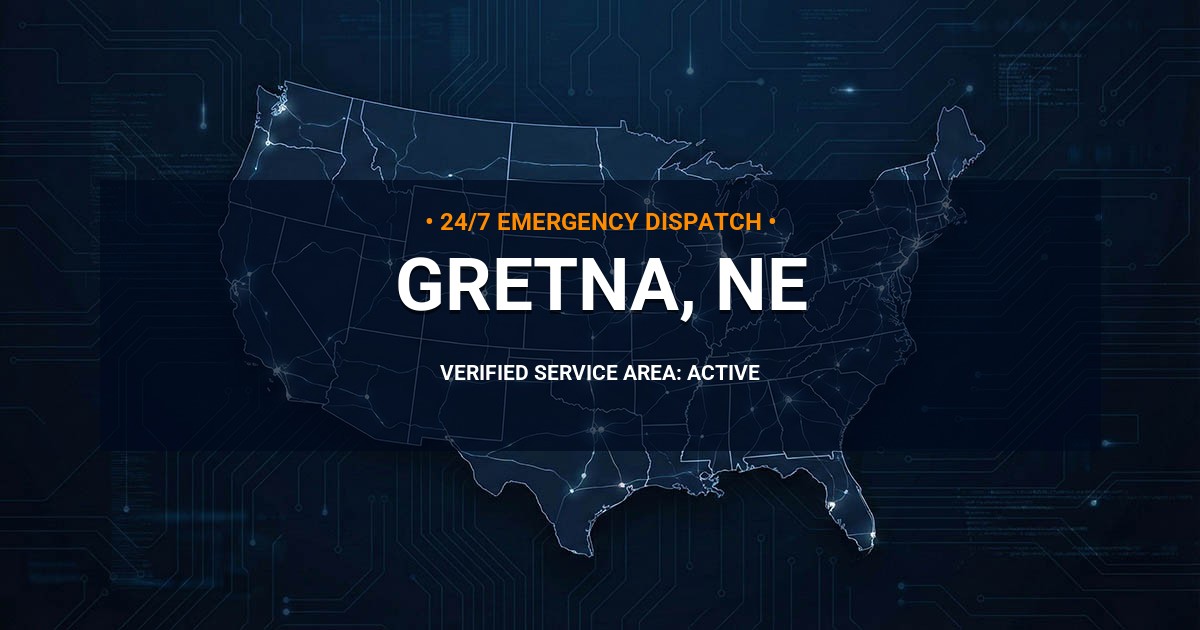 Emergency Plumbing Dispatch Map for Plumbing Services: Gretna, NE