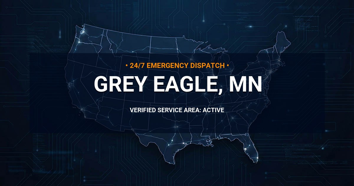 Emergency Plumbing Dispatch Map for Plumbing Services: Grey Eagle, MN