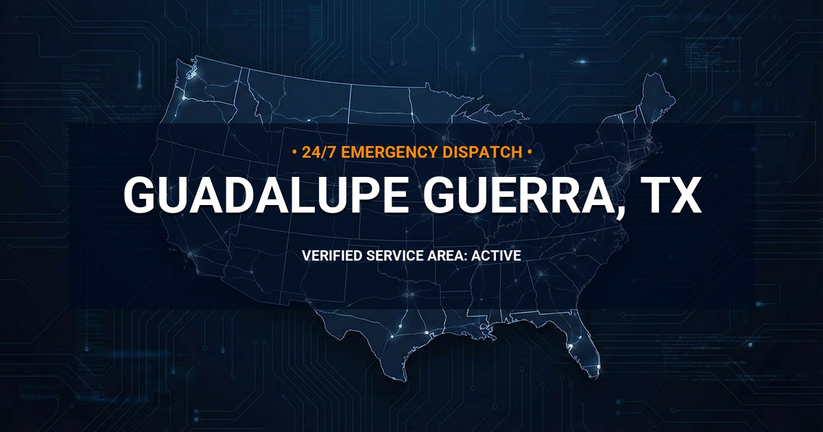Emergency Plumbing Dispatch Map for Plumbing Services: Guadalupe Guerra, TX