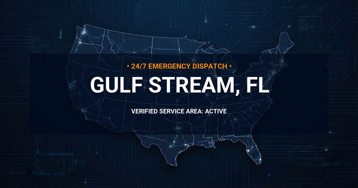Emergency Plumbing Dispatch Map for Plumbing Services: Gulf Stream, FL