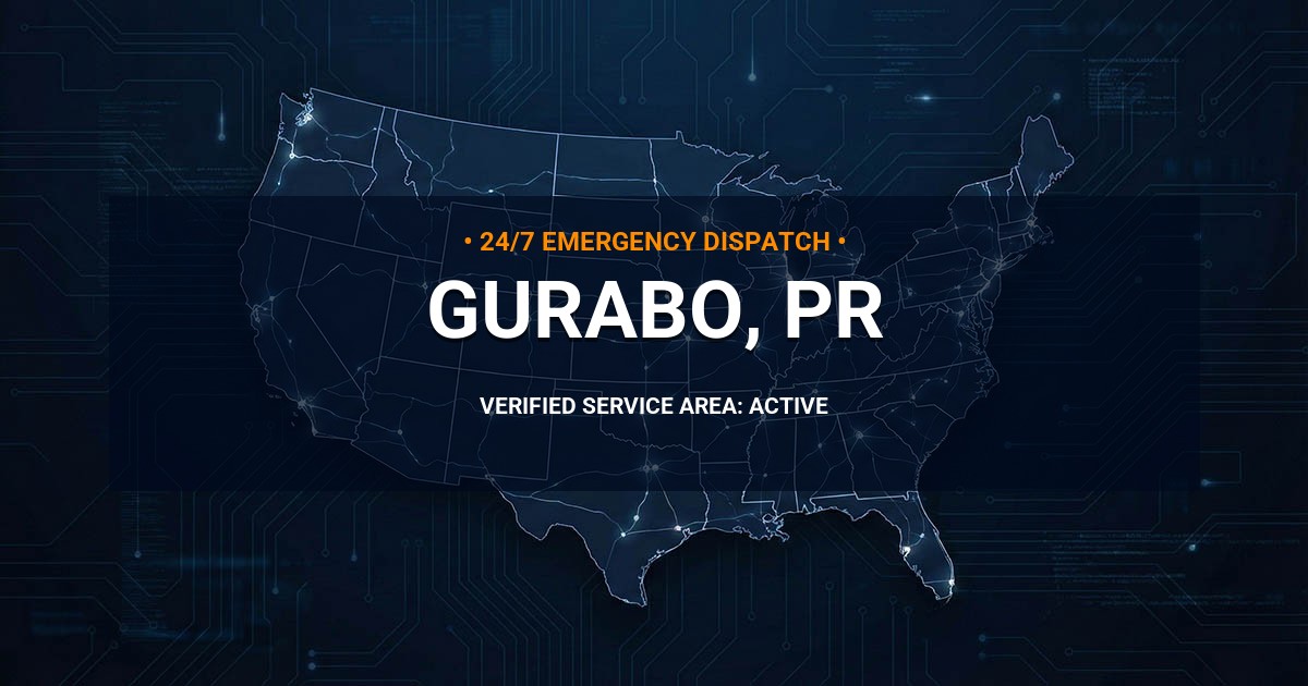 Emergency Plumbing Dispatch Map for Plumbing Services: Gurabo, PR