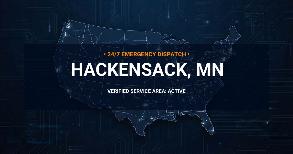 Emergency Plumbing Dispatch Map for Plumbing Services: Hackensack, MN