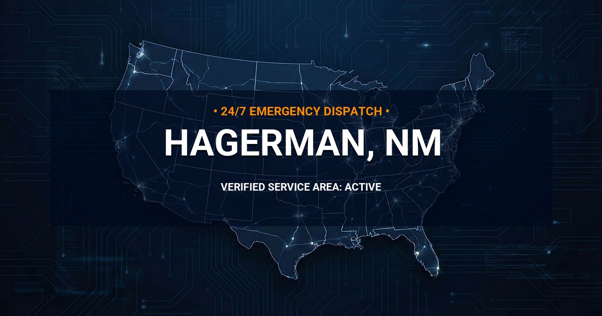 Emergency Plumbing Dispatch Map for Plumbing Services: Hagerman, NM