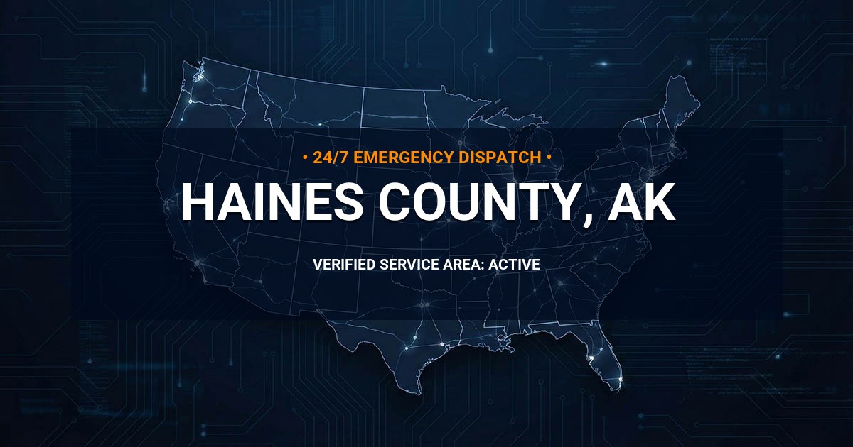 Emergency Plumbing Dispatch Map for Haines County Plumbing Logistics
