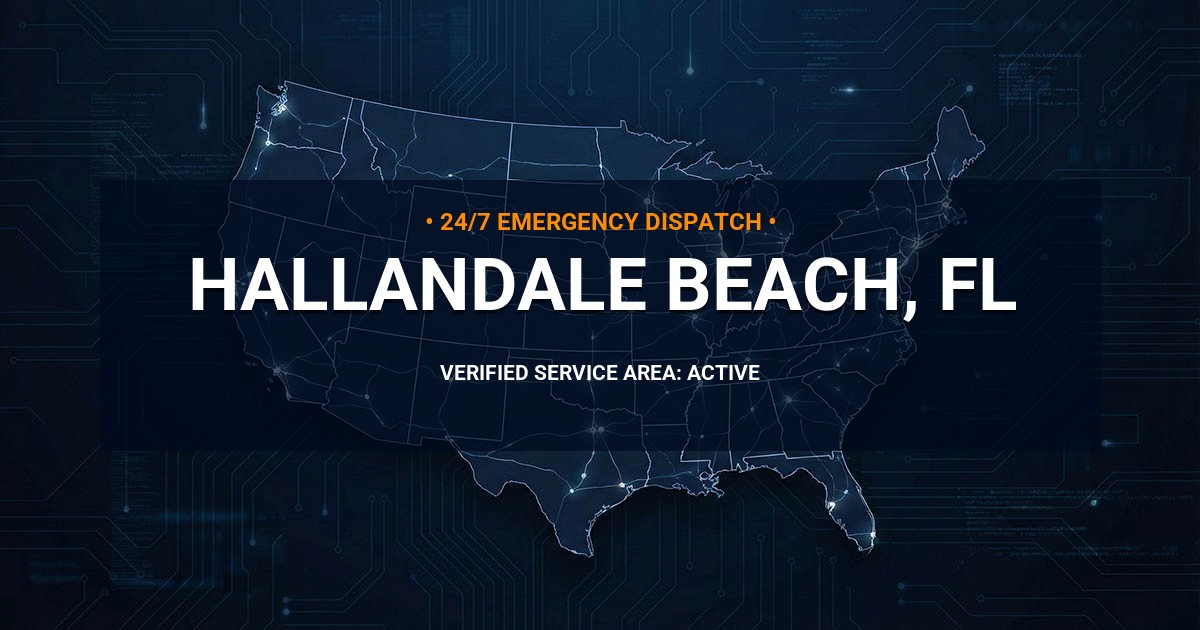Emergency Plumbing Dispatch Map for Plumbing Services: Hallandale Beach, FL