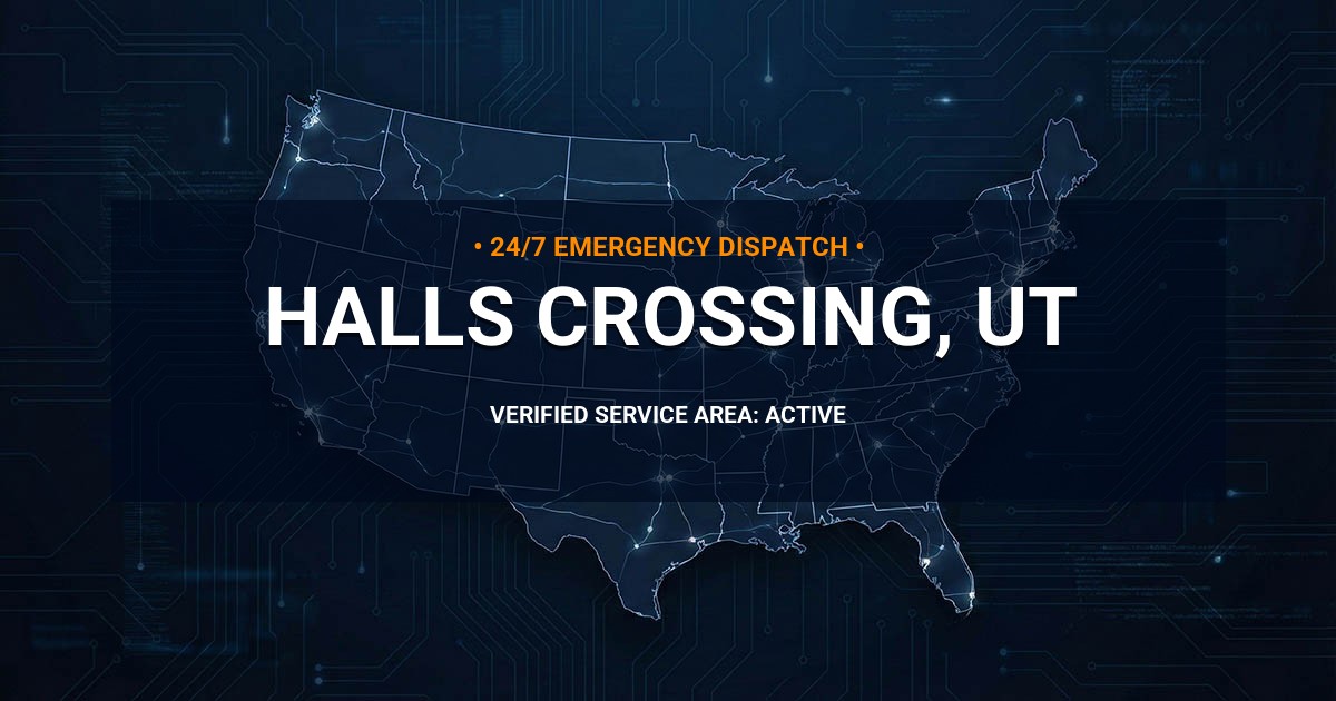 Emergency Plumbing Dispatch Map for Plumbing Services: Halls Crossing, UT