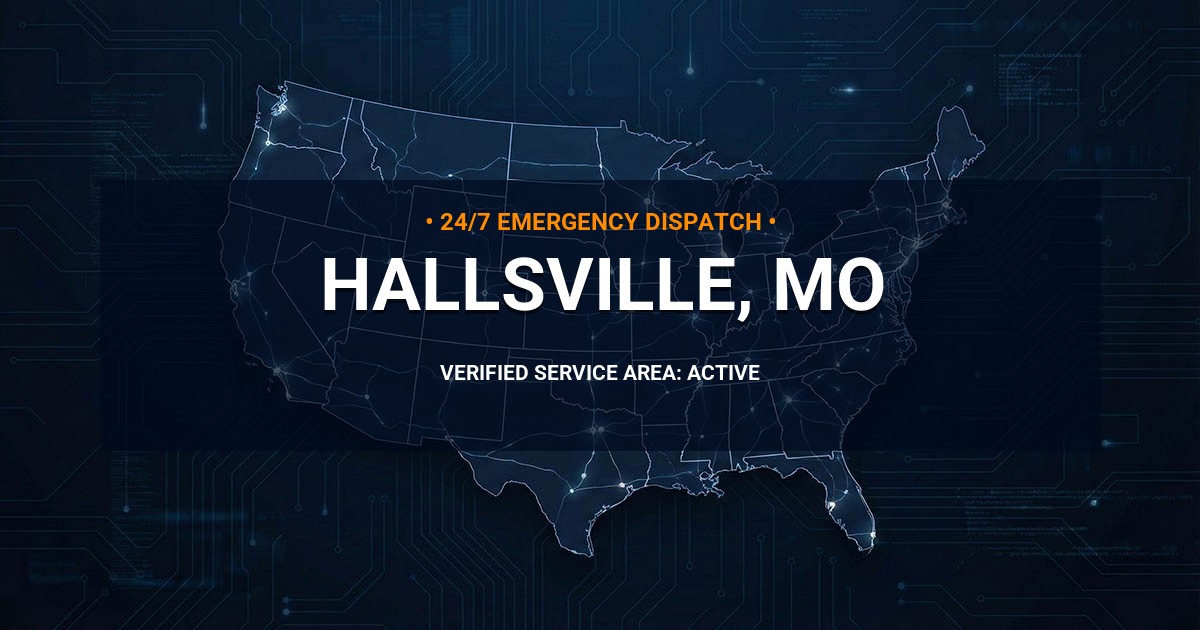 Emergency Plumbing Dispatch Map for Plumbing Services: Hallsville, MO
