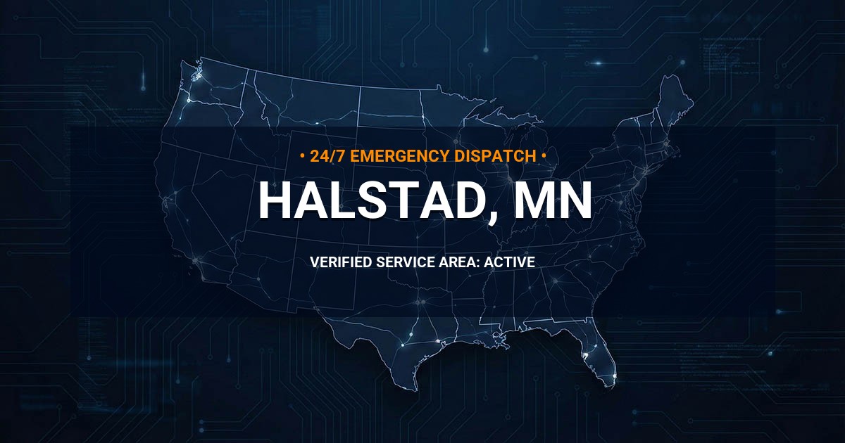 Emergency Plumbing Dispatch Map for Plumbing Services: Halstad, MN