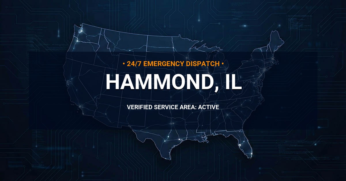 Emergency Plumbing Dispatch Map for Plumbing Services: Hammond, IL