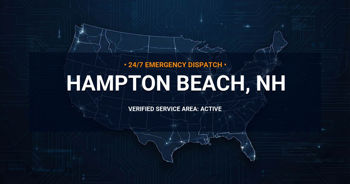 Emergency Plumbing Dispatch Map for Plumbing Services: Hampton Beach, NH