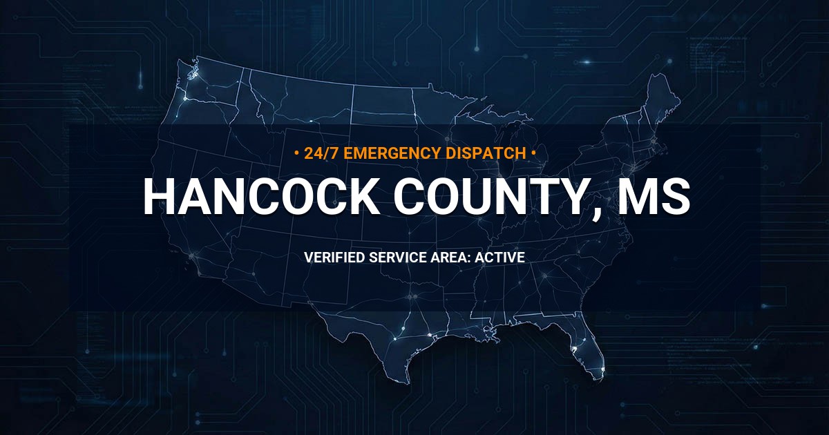 Emergency Plumbing Dispatch Map for Hancock County Plumbing Logistics