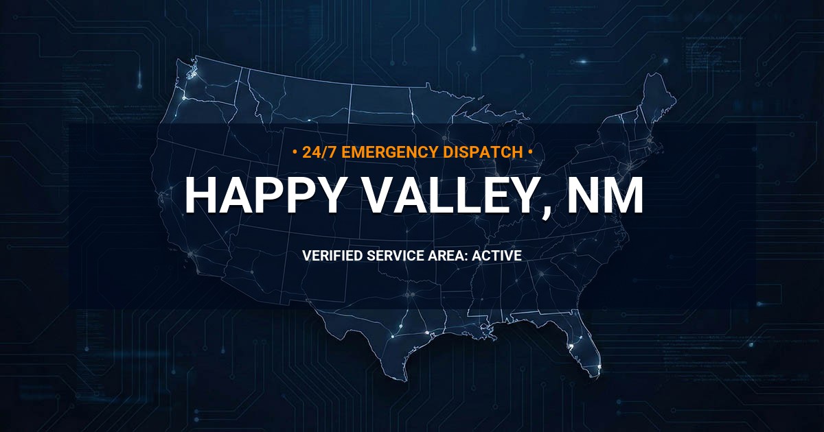 Emergency Plumbing Dispatch Map for Plumbing Services: Happy Valley, NM