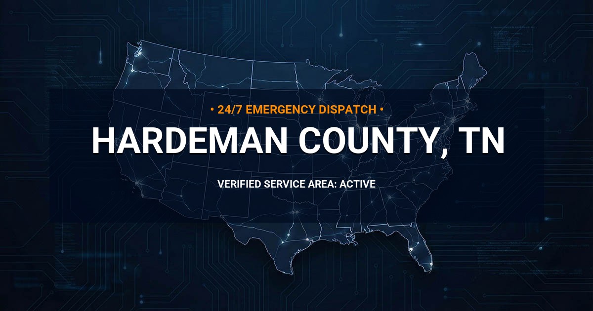 Emergency Plumbing Dispatch Map for Hardeman County Plumbing Logistics