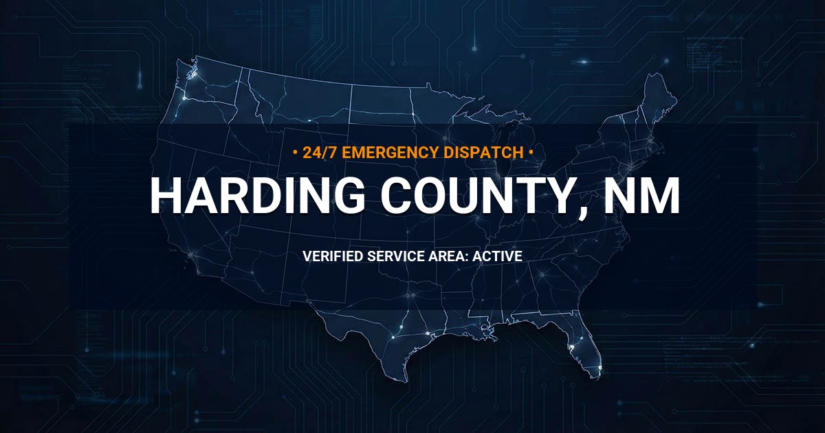 Emergency Plumbing Dispatch Map for Harding County Plumbing Logistics