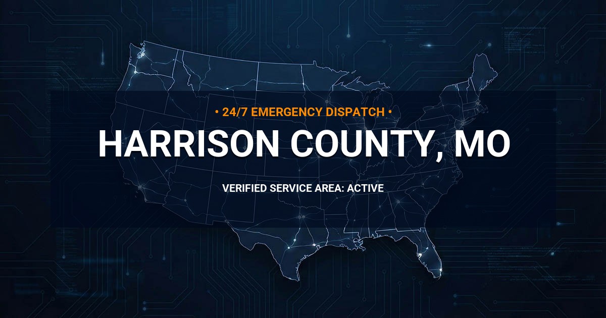 Emergency Plumbing Dispatch Map for Harrison County Plumbing Logistics