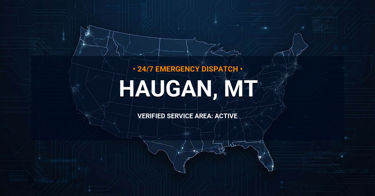 Emergency Plumbing Dispatch Map for Plumbing Services: Haugan, MT