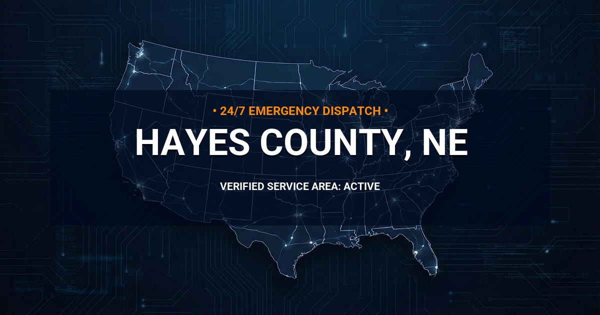 Emergency Plumbing Dispatch Map for Hayes County Plumbing Logistics