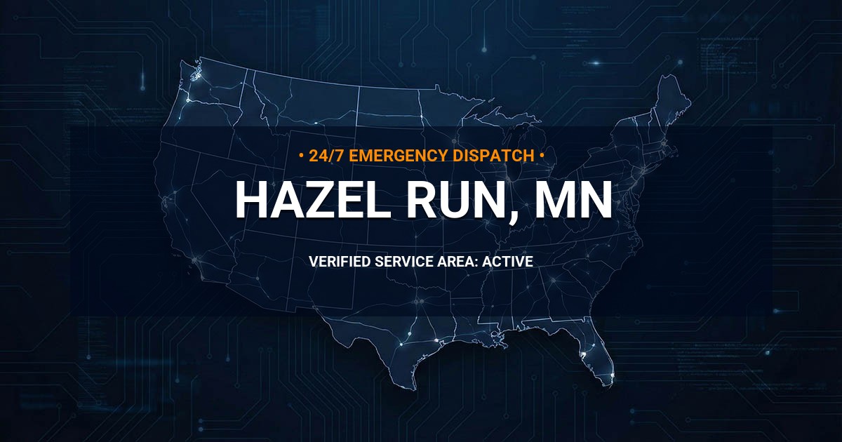 Emergency Plumbing Dispatch Map for Plumbing Services: Hazel Run, MN