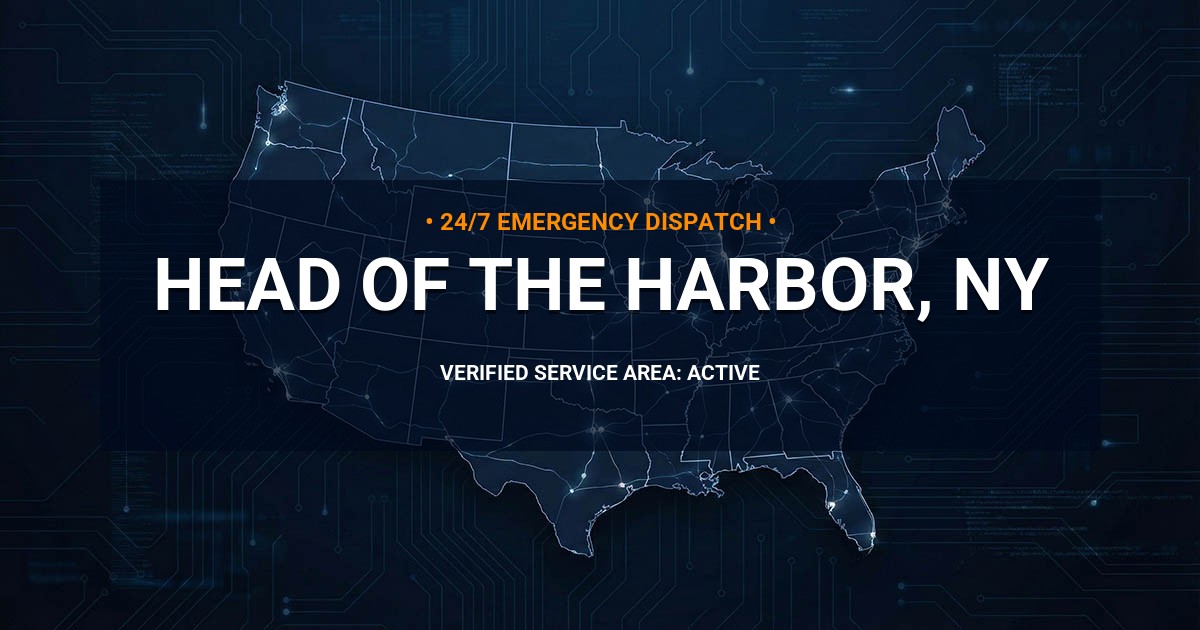 Emergency Plumbing Dispatch Map for Plumbing Services: Head of the Harbor, NY