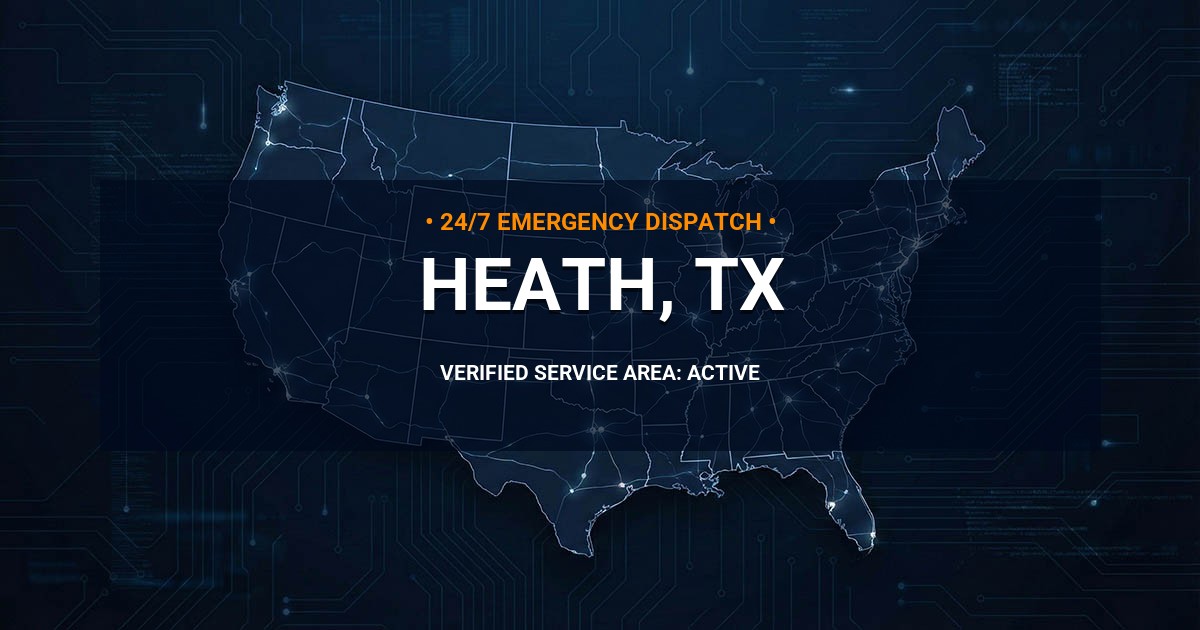 Emergency Plumbing Dispatch Map for Plumbing Services: Heath, TX
