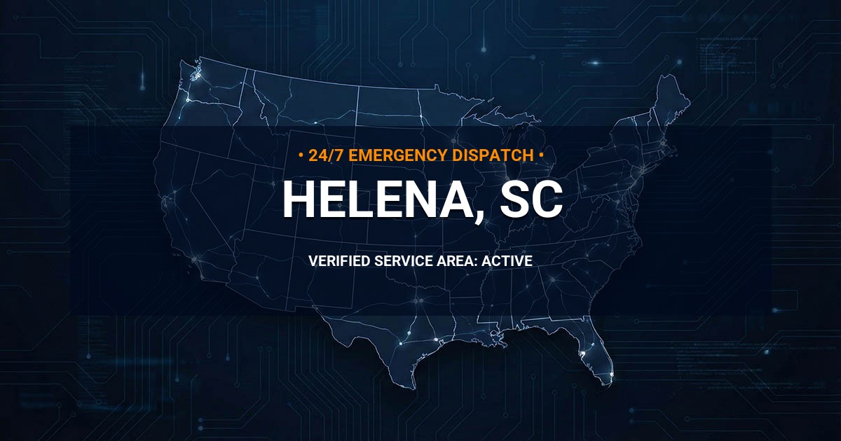 Emergency Plumbing Dispatch Map for Plumbing Services: Helena, SC