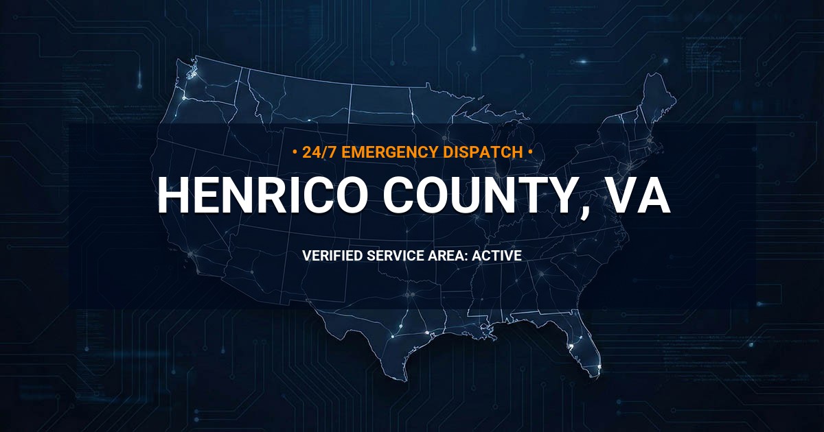 Emergency Plumbing Dispatch Map for Henrico County Plumbing Logistics