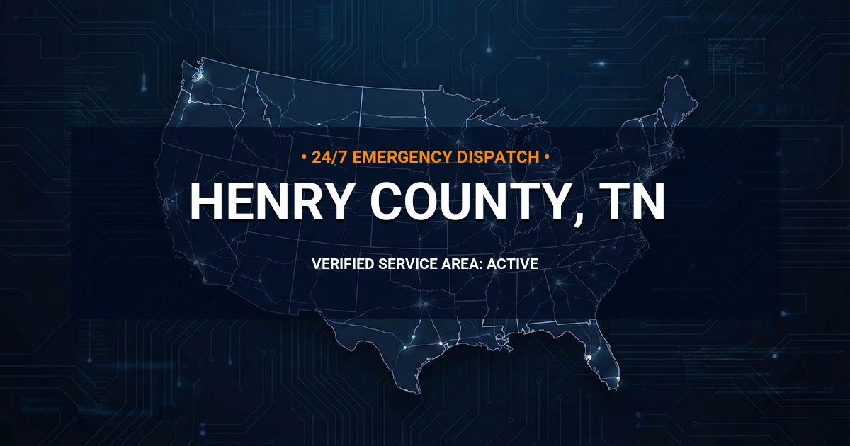 Emergency Plumbing Dispatch Map for Henry County Plumbing Logistics