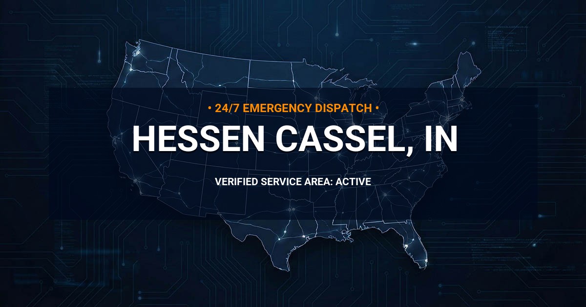 Emergency Plumbing Dispatch Map for Plumbing Services: Hessen Cassel, IN