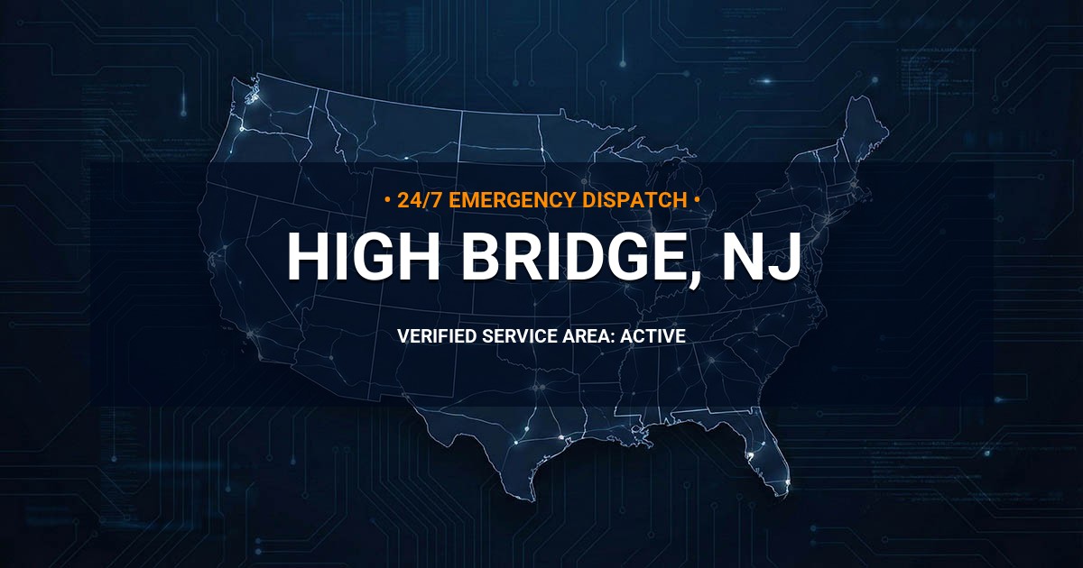 Emergency Plumbing Dispatch Map for Plumbing Services: High Bridge, NJ