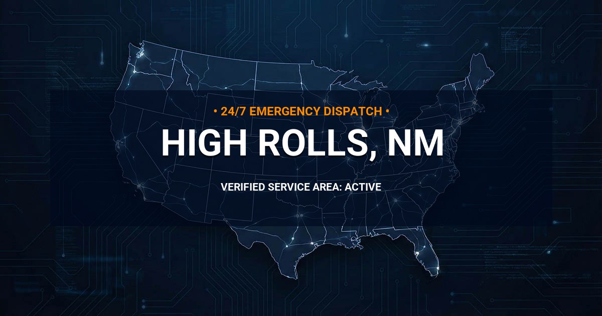Emergency Plumbing Dispatch Map for Plumbing Services: High Rolls, NM