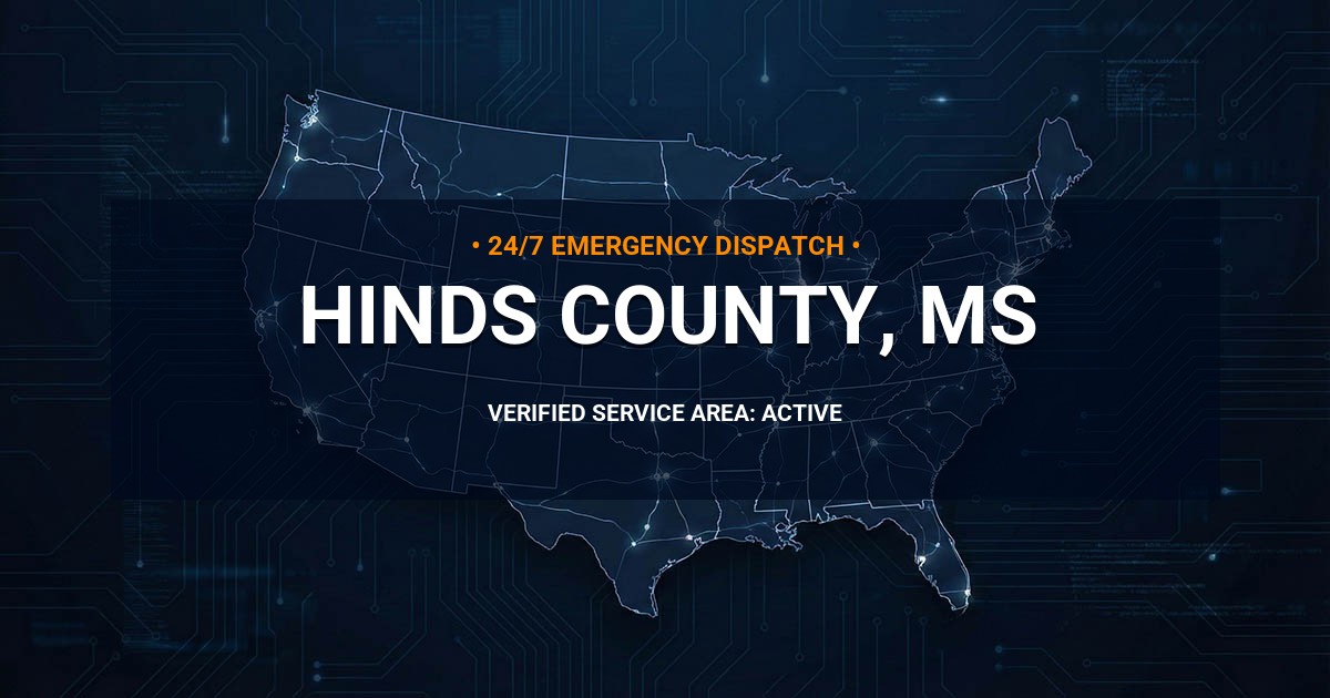 Emergency Plumbing Dispatch Map for Hinds County Plumbing Logistics