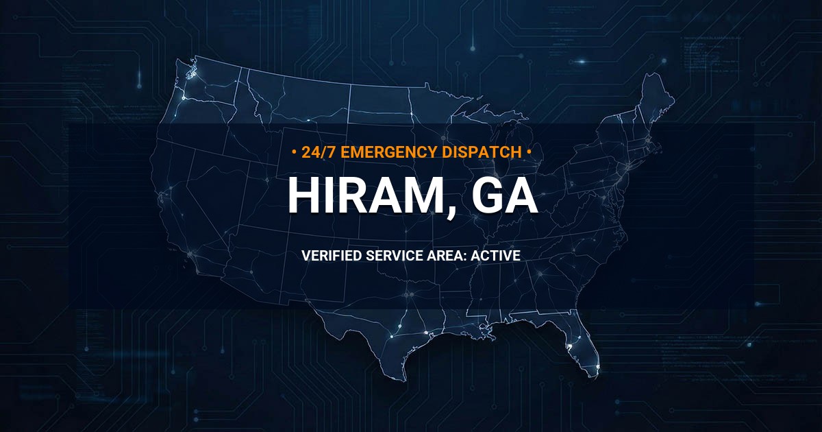 Emergency Plumbing Dispatch Map for Plumbing Services: Hiram, GA