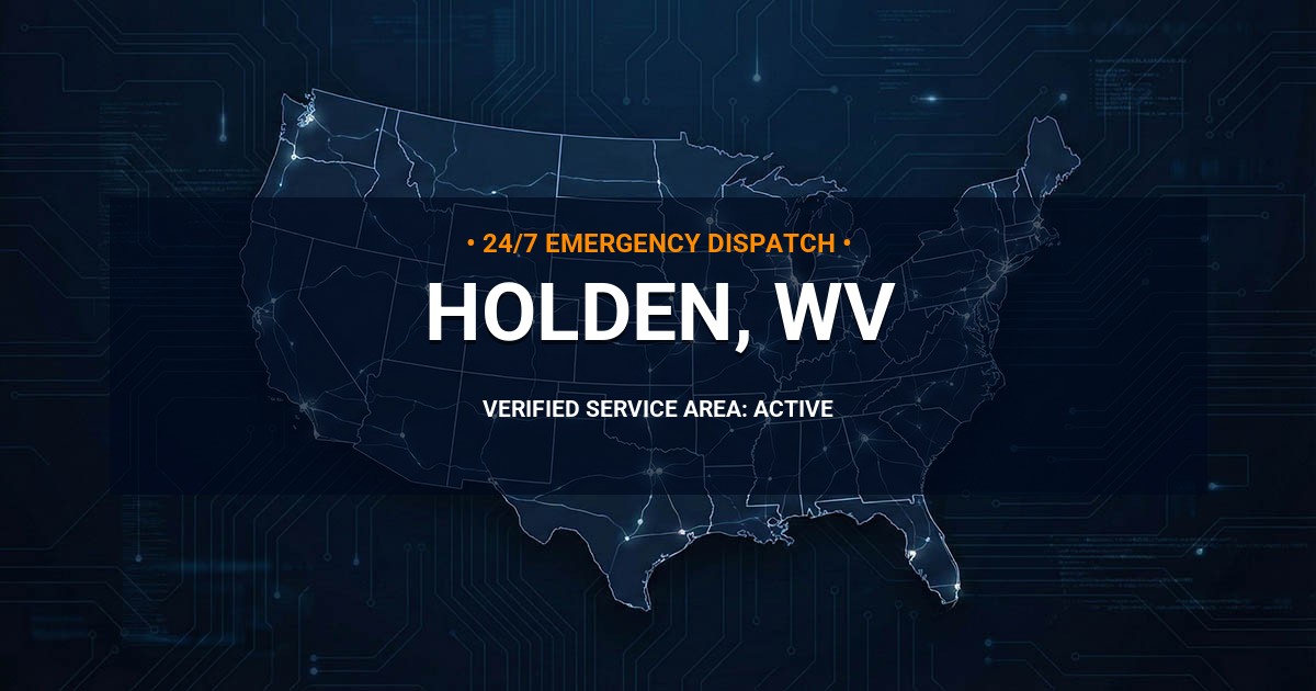 Emergency Plumbing Dispatch Map for Plumbing Services: Holden, WV
